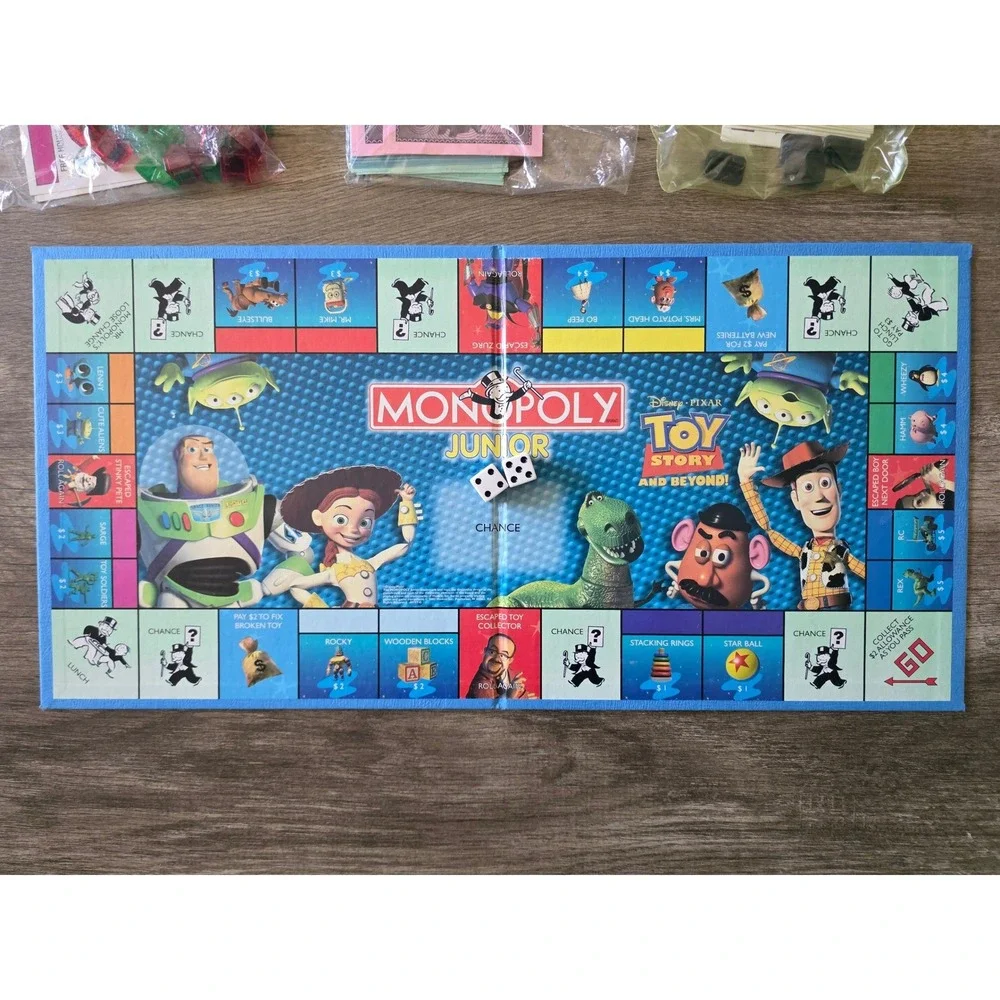 Parker Brothers Monopoly Junior Disney Princess & Toy Story Board Game Lot 2002
